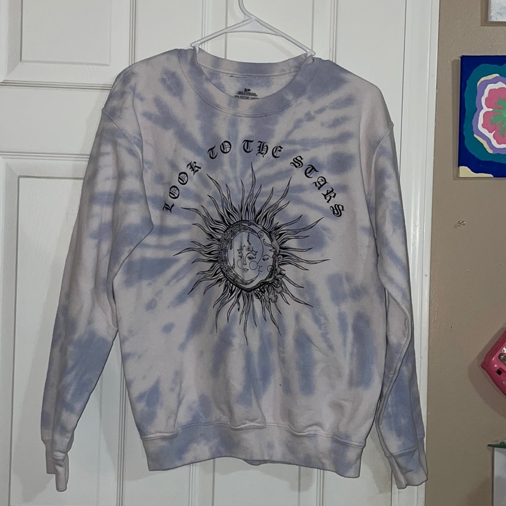 tie dye crew neck sweatshirt